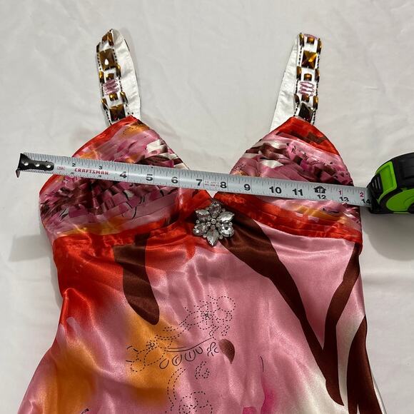 David's Bridal Vintage Y2k Maxi Dress Ball Gown Prom Mcbling Girly Beaded XS 2 - Picture 9 of 9